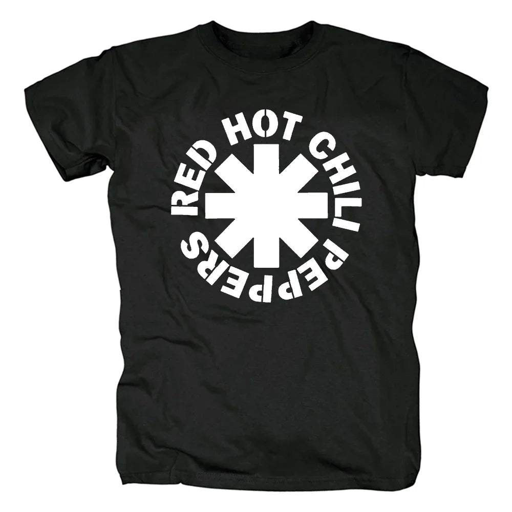 Red Hot Chili Tees Peppers Men's Cool Funny Black White T Shirts Men Women Harajuku Short-Sleeve Loose Breathable Tops Cotton