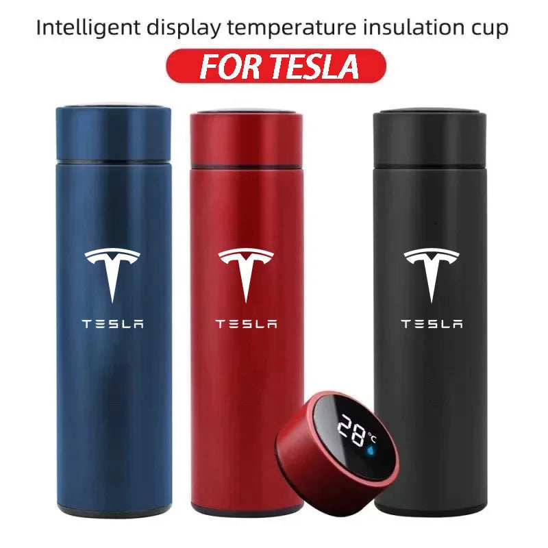304 Stainless Steel Intelligent Temperature Measuring Thermos Cup For Tesla Model 3 Model S Model X Model Y Roadster SpaceX