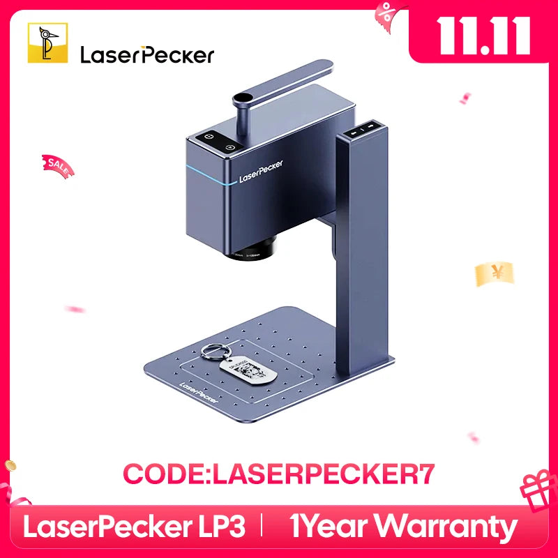 Laserpecker Laser Engraver Machine for Metal Plastic Portable Handheld Laser Engraving With 10KW Bluetooth 5.0 4k LP3