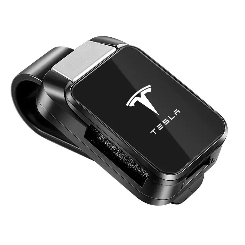 Car Sun Visor Glasses Box Sunglasses Storage Case Clip For Tesla Model 3 Model S X Model Y Roadster SpaceX Auto Accessories