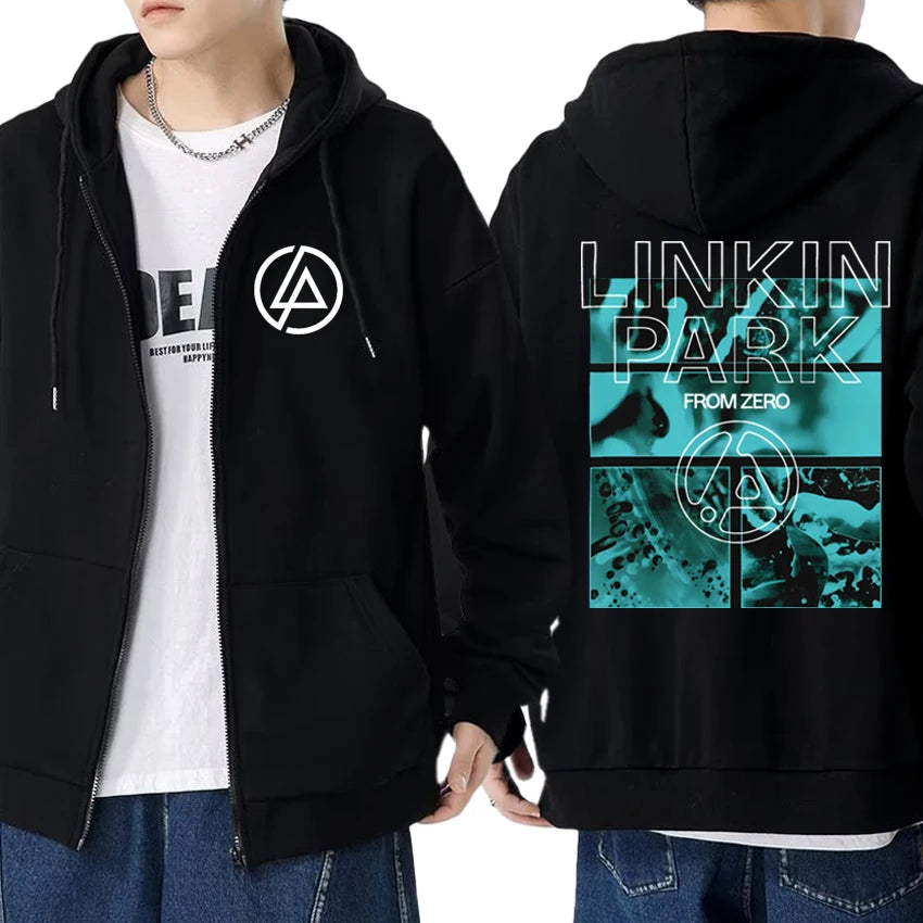 Fashion Linkin Park From Zero Graphic Hoodies Harajuku Hip Hop Sweatshirt Men Women Clothing Long Sleeves Fleece Streetwear