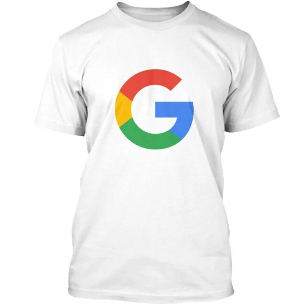 Google Unisex Tsirt Internet Icon Creative Design Tee Tops Men Women Universal Fashion Casual Crewneck Daily Life T-shirt