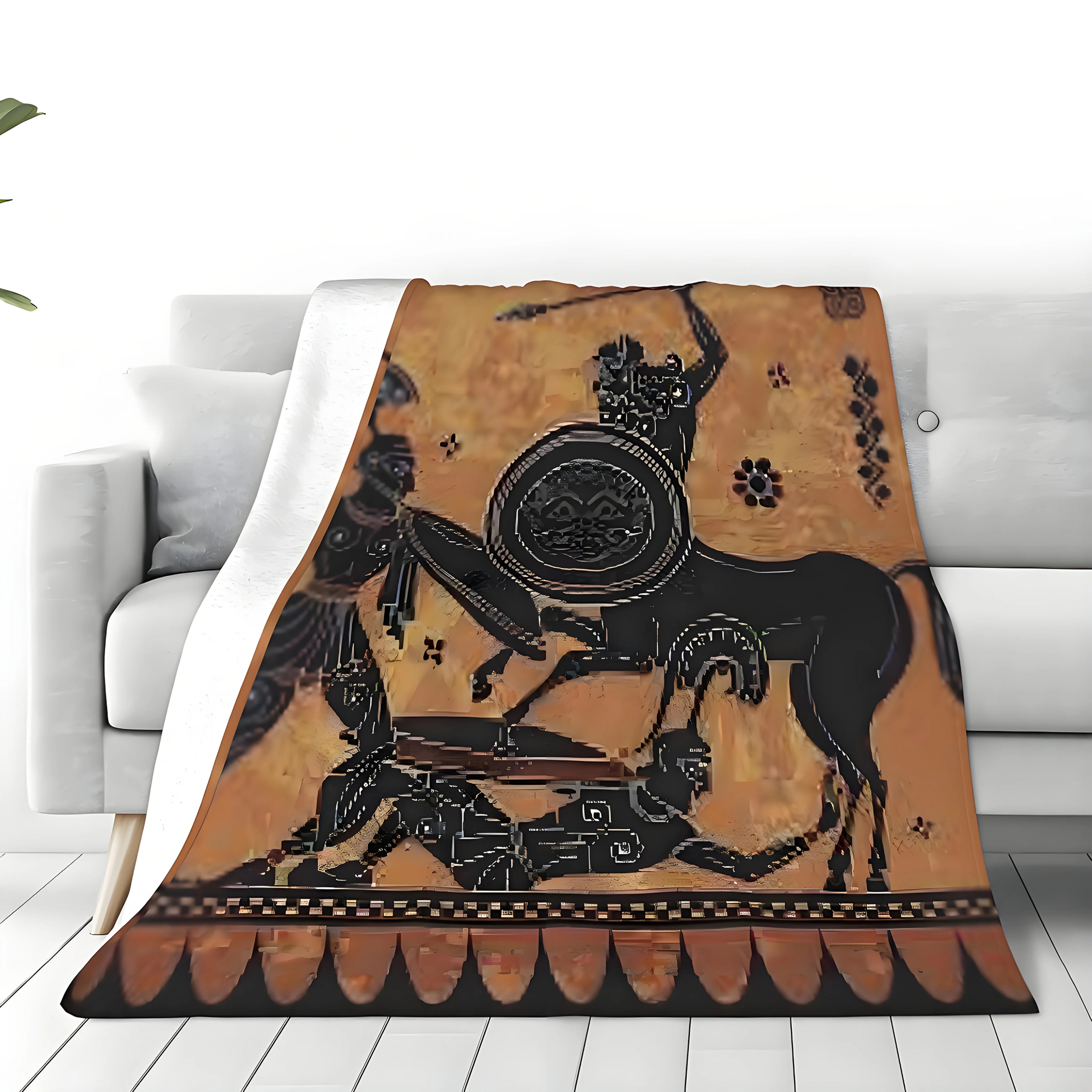 Greek Mythology Flannel Blanket, Ultra-Soft All-Season Throw for Sofa, Bed, Camping, Naps & Travel – Perfect Holiday Gift