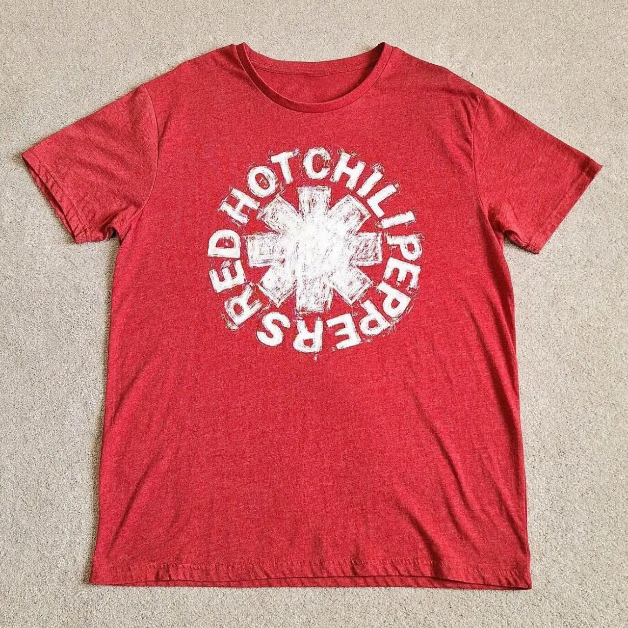 Red Hot Chilli Peppers Men's T-Shirt Red Rock Band short sleeve