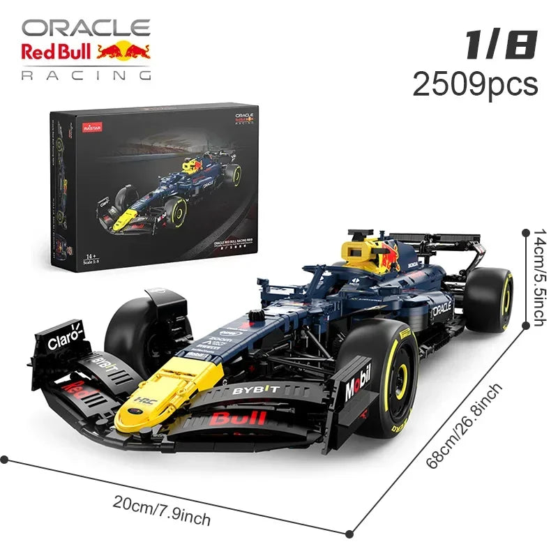 RASTAR 2509PCS 1:8 Technik F1 Redbull RB19 1. Max. Verstappen 11 Perez Racing Formula Bausteine Modell MOC Auto Ziegel Spielzeug