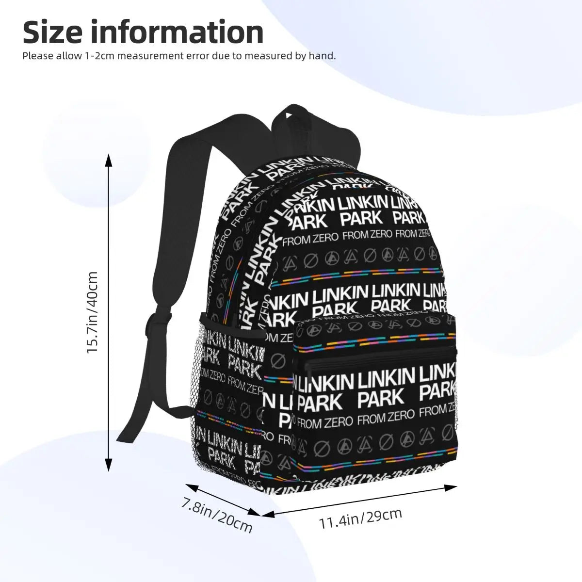 Linkin Park Student Backpack School Bag Hiking Travel Daypack for Men Women Fashion Bookbag Shoulder Bags