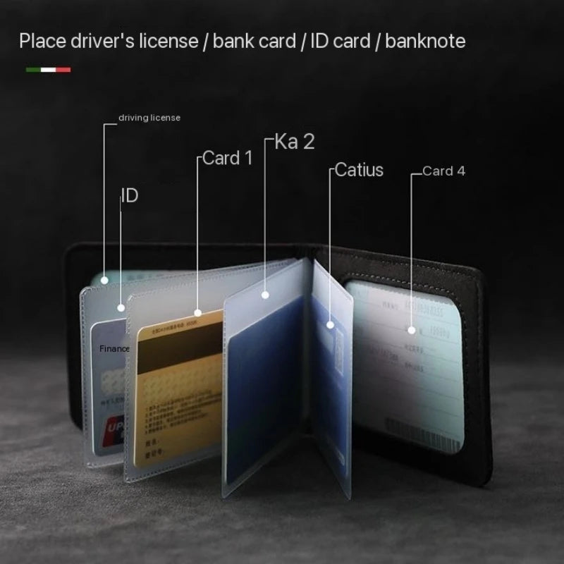 Driver License Holder Suede Leather Card Bag For Tesla Model 3 Model S Model X Y SpaceX Driving Documents Passport Card Wallet