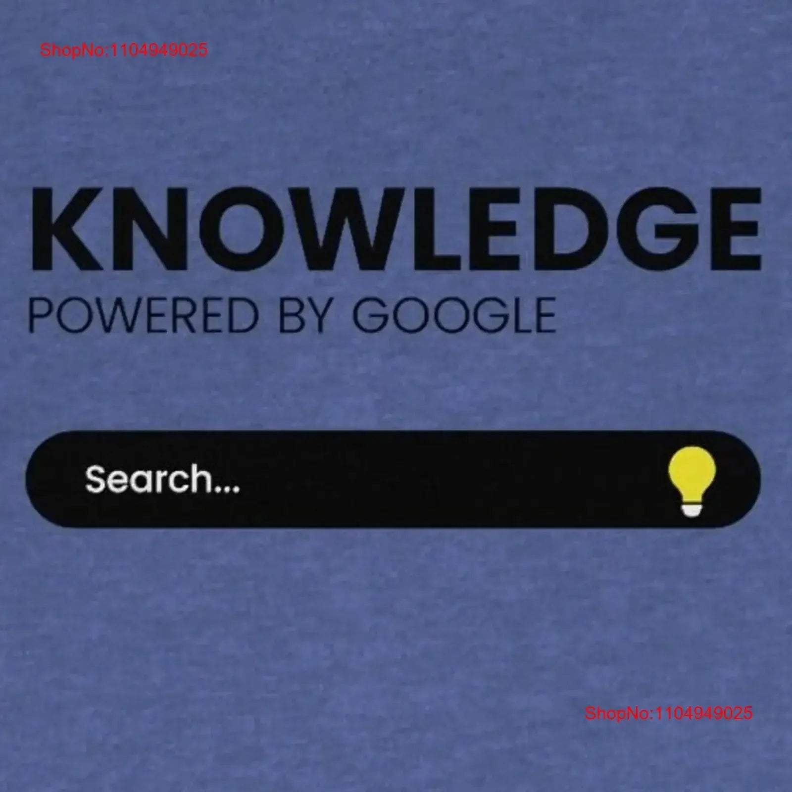 Knowledge powered by Google Funny Technology T Shirt Lover Inspired vintage Washed Casual Breathable Comfortable