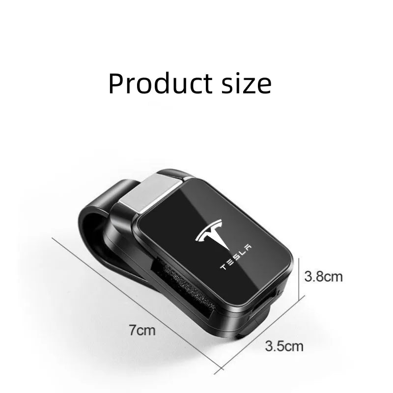 Car Sun Visor Glasses Box Sunglasses Storage Case Clip For Tesla Model 3 Model S X Model Y Roadster SpaceX Auto Accessories