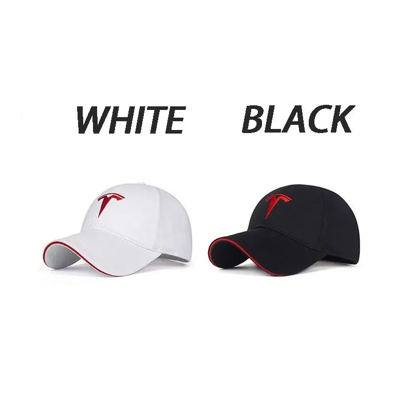Embroidered Logo Baseball Hat For Tesla Model 3 Model Y Model X Model S Roadster SpaceX Outdoor Sports Sunshade Hat Car Sticker